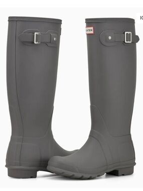 Hunter Tall Gray Rain Boots
